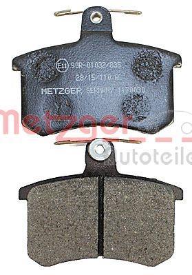 Jeu de 4 plaquettes de frein METZGER ref. 1170030